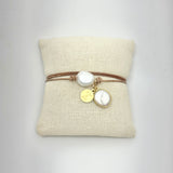 Pearl Wrap Around Bracelet w/ Charm