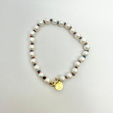 Freshwater Pearl Anklet on Colorful Thread