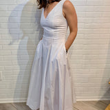 MMJ - V-Neck Dress | White