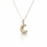Gold Crescent Moon w/ Diamond Enhancer