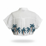 BC - Bermuda Palm Bondi Shirt | White Teal Green