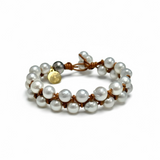 Akoya Pearls Macramé Style Bracelet | 7.5 to 8.5"