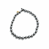 Petite Pearl Choker with Leather Knots | 4 Options | 16"