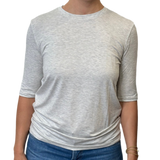 UN - Viscose Elbow Sleeve T-Shirt | Gris Chine