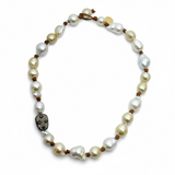 South Sea Pearls, Rose Cut & Pave Diamonds Choker | 17”