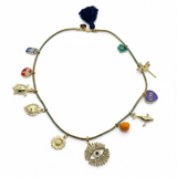 Evil Eye Charm Necklace | A | 21"