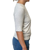 UN - Viscose Elbow T-Shirt | Gris Chine