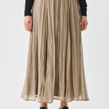 PDC - Crinkle Long Skirt | Beige