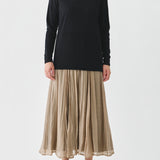 PDC - Crinkle Long Skirt | Beige