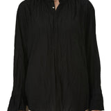 PDC - Cotton Lawn Ruffle Blouse | Black