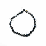 Petite Pearl Choker with Leather Knots | 4 Options | 16"
