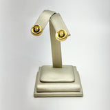 Gold Post Earrings w/ Diamond Center