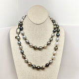 Tahitian Pearl Necklace w/ Diamond Clasp | 42”