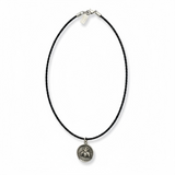 Bee Pendant on Braided Leather Choker | 16"