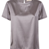 PT - Silk Short Sleeve Top | Grey