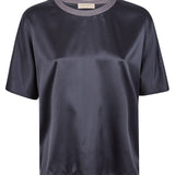 PT - Silk Short Sleeve Top | Gunmetal