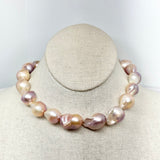 Pink Baroque Choker on Leather | 16"