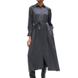 RO - Acetate and Silk Dress | Charcoal