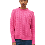 RO - Virgin Wool and Cashmere Cable Knit Sweater | Pink