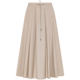 SV - Cotton Midi Skirt | Beige