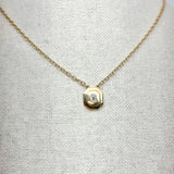 Baguette Diamond w/ 14K Gold Pendant Necklace
