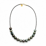 Tahitian Pearls on Braided Leather | 21''