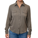 UN - Viscose Button Down Shirt | Taupe