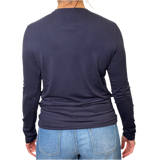 UN - Viscose Long Sleeve T-Shirt | Marine