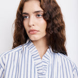 HT - Carmela Shirt | White and Blue