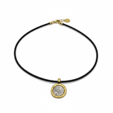 Double-Sided Coin Choker | Smooth Leather | 16"