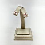 Pearl & Pink Sapphire w/ 14K Gold Earrings