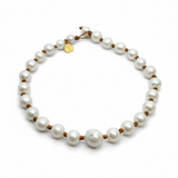 Large Round Pearls w/ XL Pearl in Center Necklace | 17"