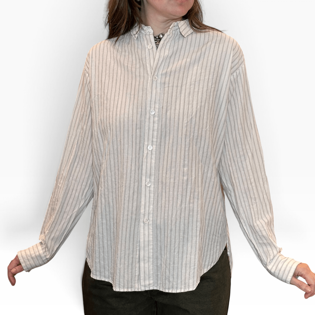 PDC - Organic Cotton Dobby Stripe Standard Shirt | Ivory