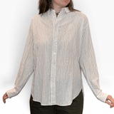 PDC - Organic Cotton Dobby Stripe Standard Shirt | Ivory