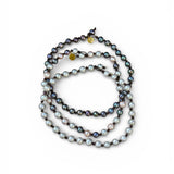 Petite Pearl Choker with Leather Knots | 4 Options | 16"