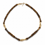 Semi-Precious Fish Necklace | Tigers Eye | 18.5"