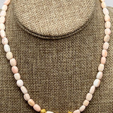 Pink Coral Choker w/ Vermeil Beads | 16"