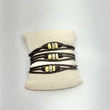 Triple Wrap w/ Roundel Bracelet (GOLD FILLED CLASP)