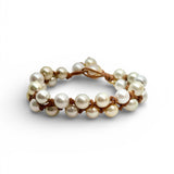 South Sea Pearls Macramé Style Bracelet | 7.5 to 8.5"