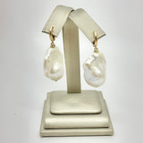 Kate | 14k Huggy Earrings | White