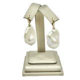 Kate | 14k Huggy Earrings | White