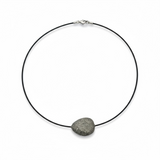 Silver Pave Diamond Pebble Choker | 16"