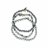 Petite Pearl Choker with Leather Knots | 4 Options | 16"