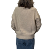 UN - Fox Wool V-Neck Pullover | Ecru Chine