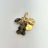 Gummy Bear, Evil Eye, and Elephant Charm Cluster