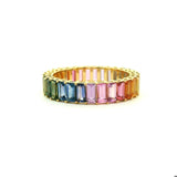 KCTS - Rainbow Sapphire Vertical Ring