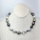 XL Tahitian Pearls w/ Diamond Ball & Clasp Choker | 18"
