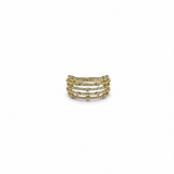 Gold and Diamond Layered Ring