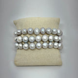 Triple Strand Freshwater Pearl Bracelet