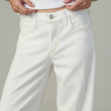 JJ - The Lou Lou Low Rise Wide Leg | Petite | White